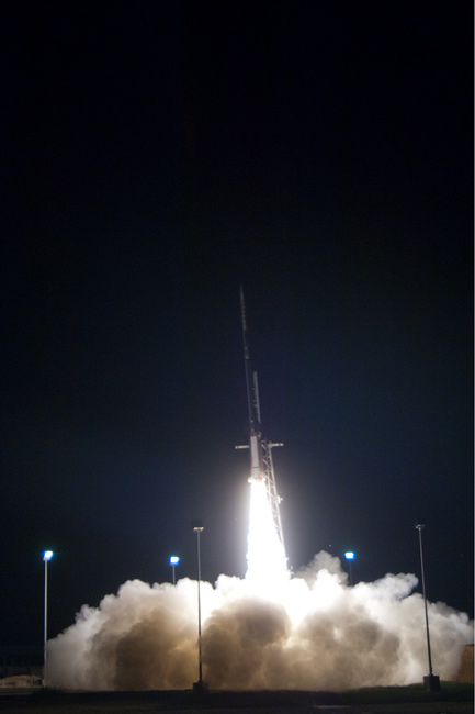 NASA Rocket Lights Up Predawn Sky Above Virginia
